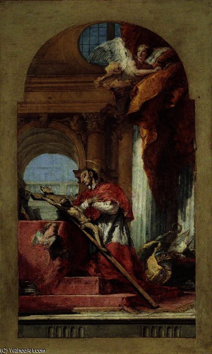 Saint Charles Borromeo Meditating On The Crucifix — Giambattista Tiepolo
