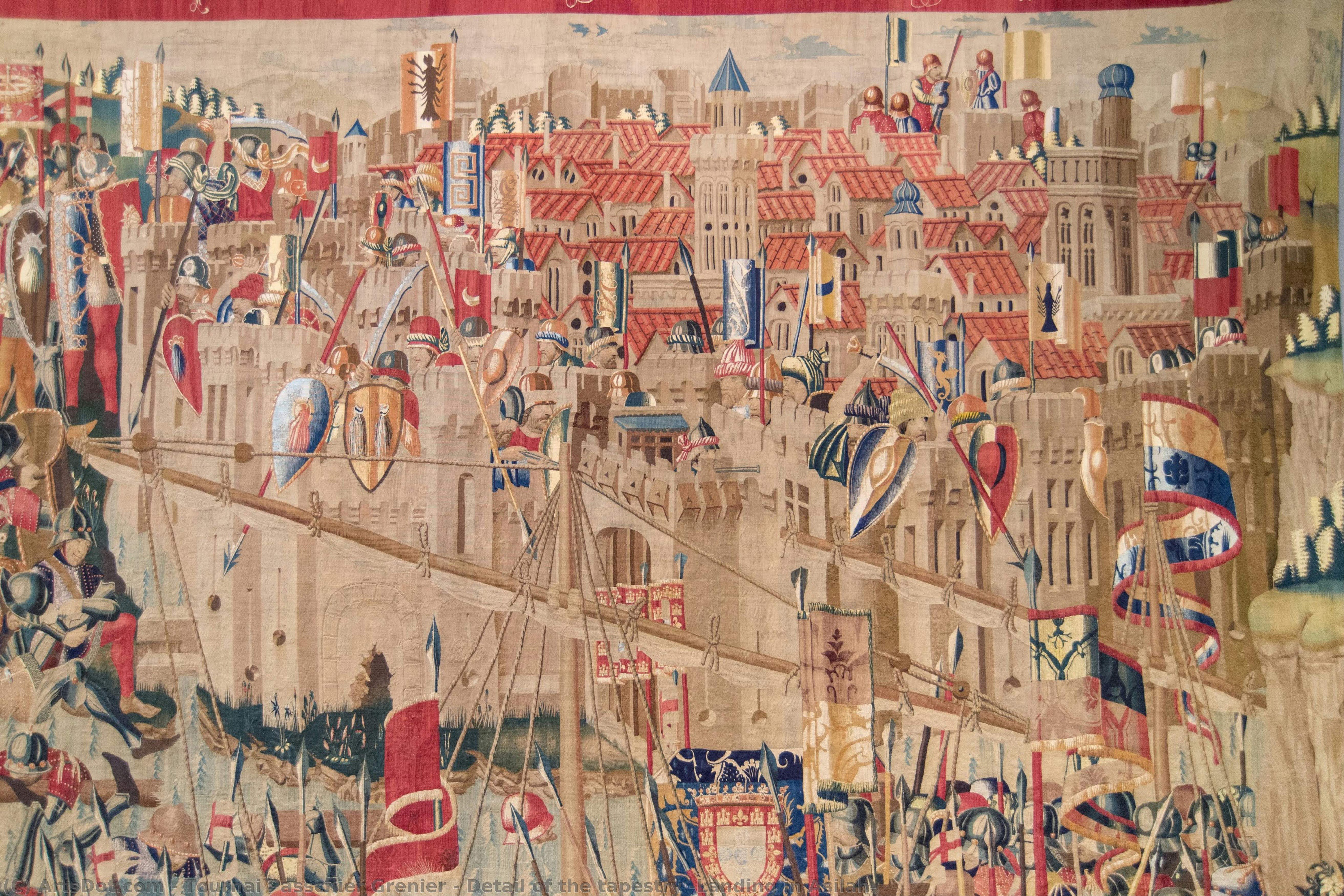 Detail Of The Tapestry “landing In Asilah” — Paskjer Grenjer