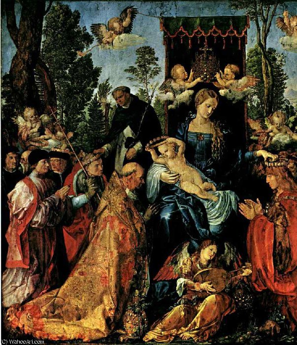 La Fiesta Del Guirnalda De Rosas — Albrecht Dürer
