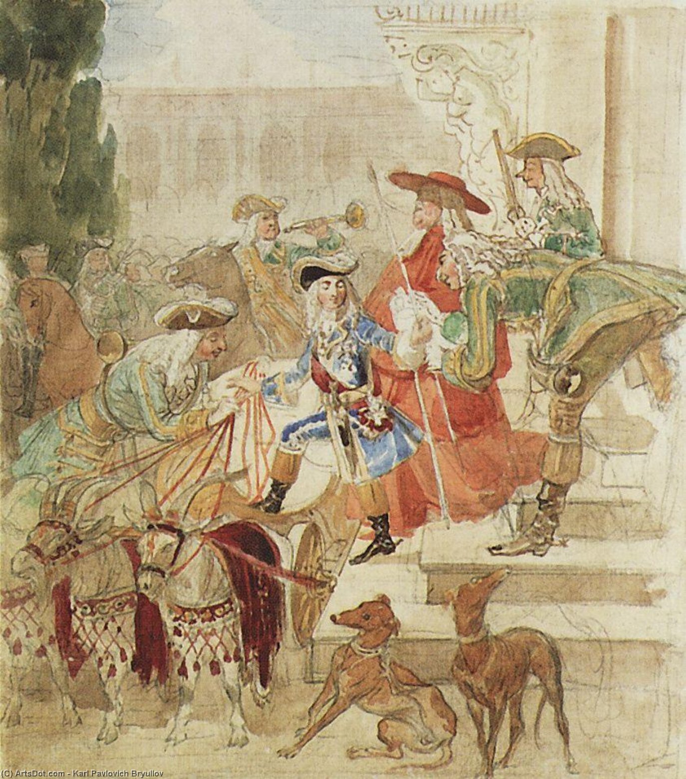 Walk Of Louis Xv In Childhood — Karl Pavlovich Bryullov