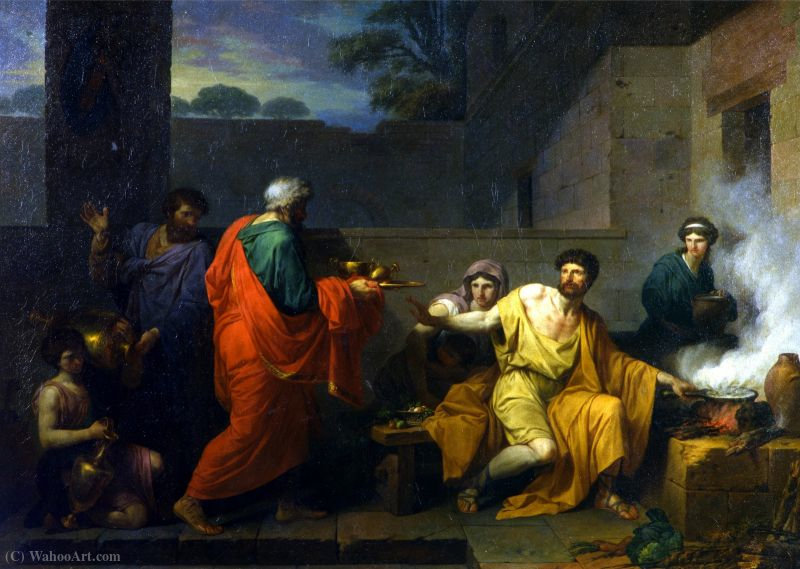 Manius Curius Dentatus Refuses Samnite Ambassadors. — Jean-françois Pierre Peyron
