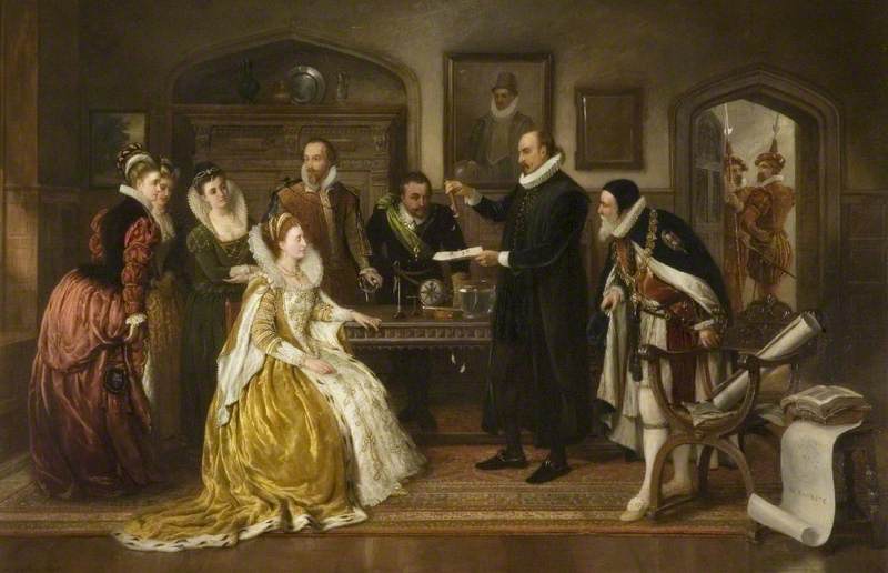 Dr William Gilberd Showing His Experiments On Electricity To Queen Elizabeth And Her Court — Arthur Ackland Hunt