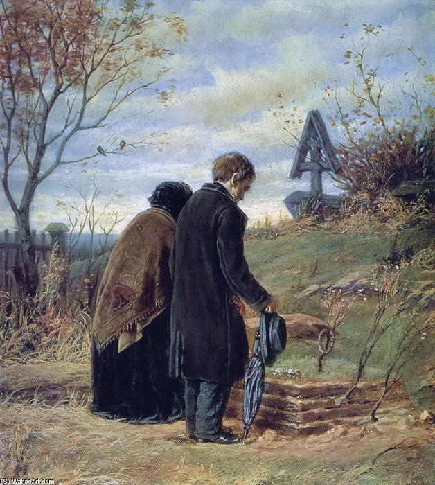 Old Parents Visiting The Grave Of Their Son — Vasily Grigoryevich Perov
