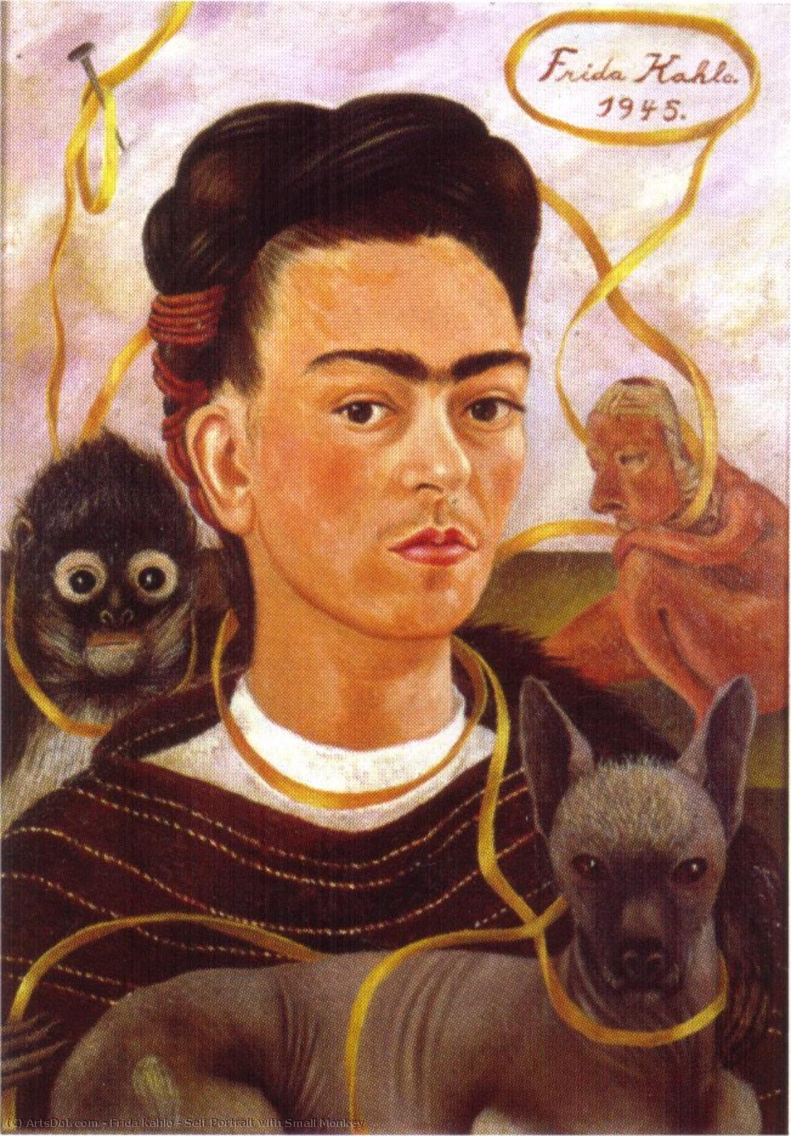 Selbstporträt Mit Kleinem Affen — Frida Kahlo