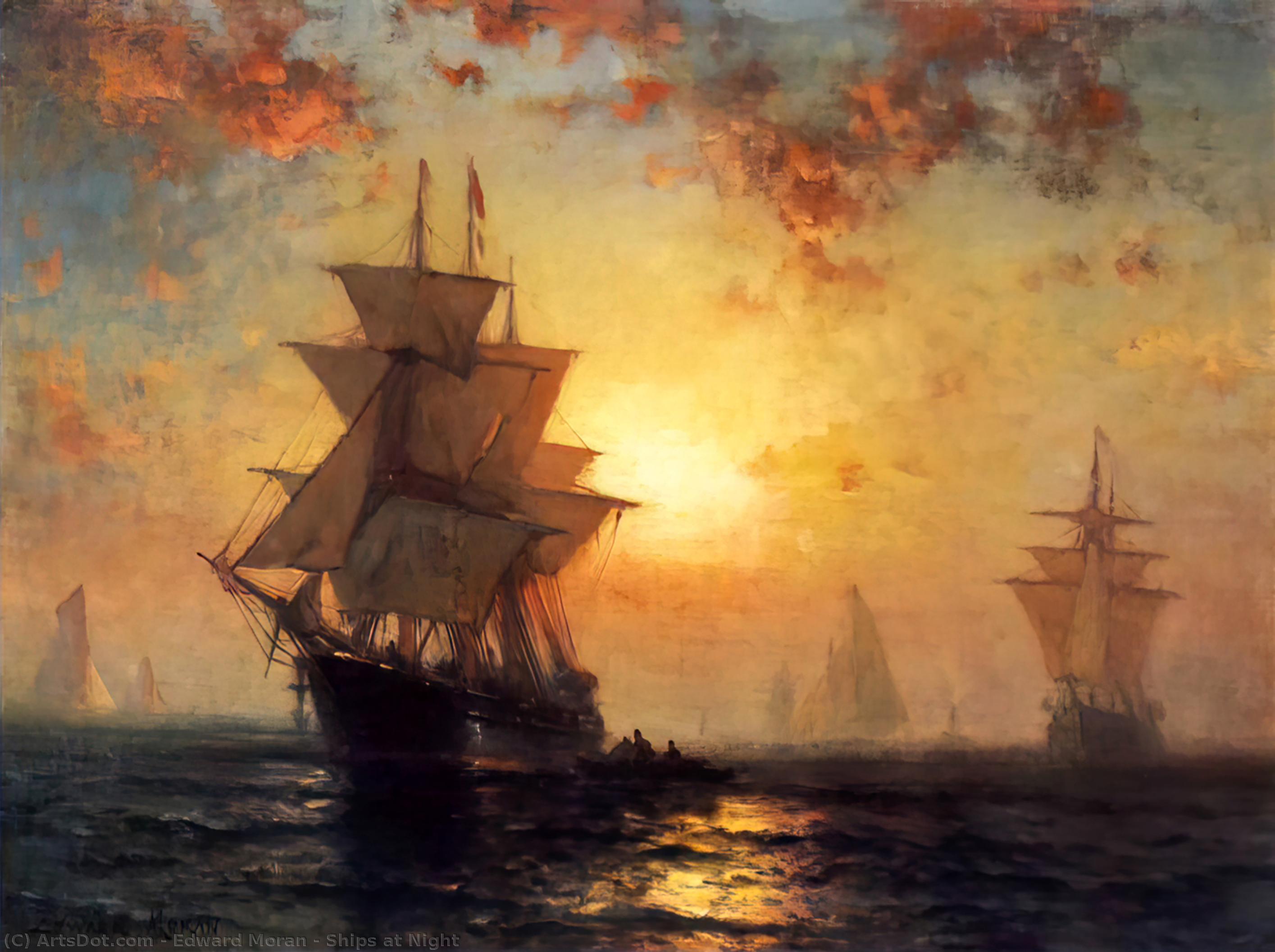Ships At Night — エドワード・モラン