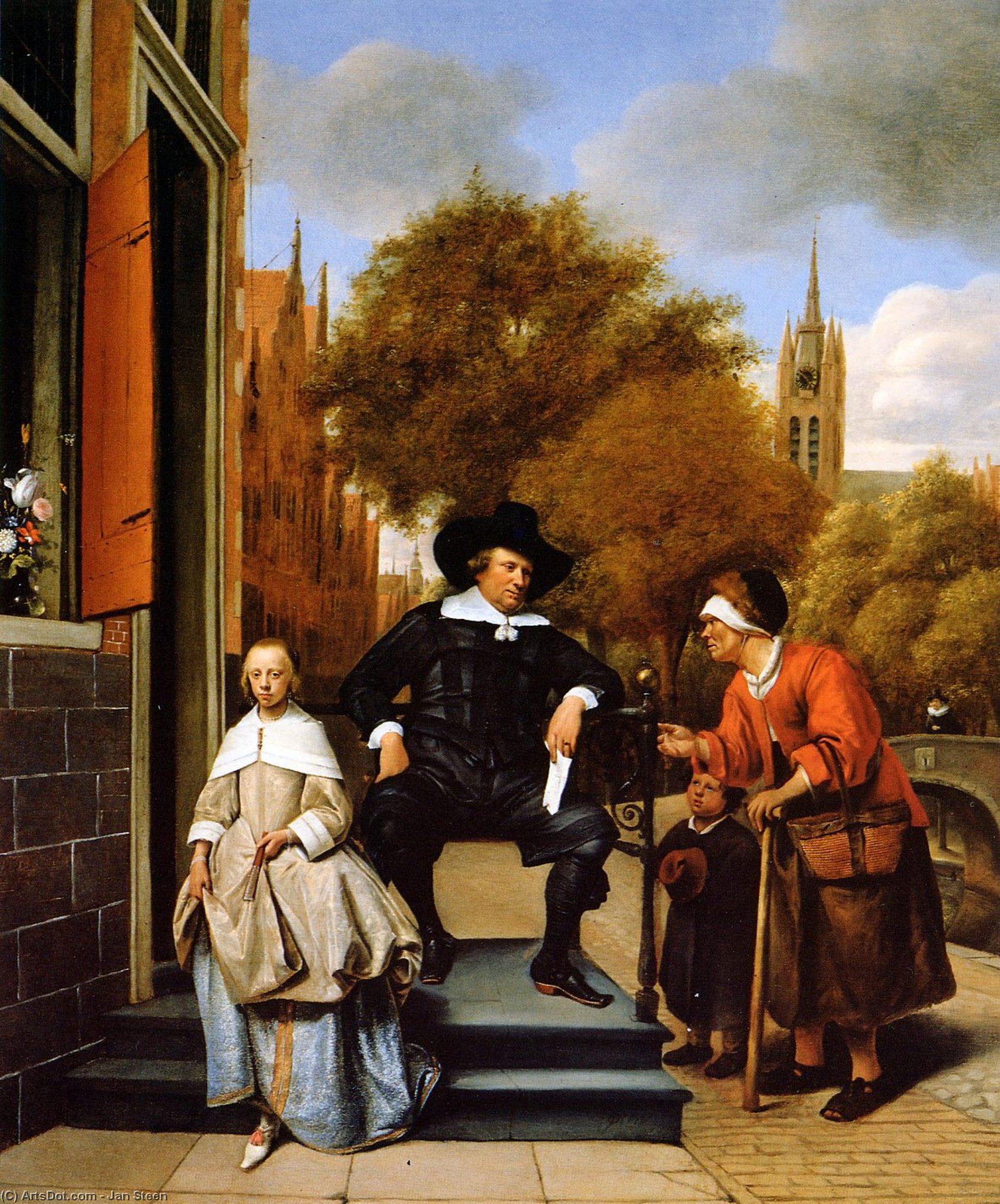 The Mayor Of Delft And His Daughter Sun — Jan Havickszoon Steen