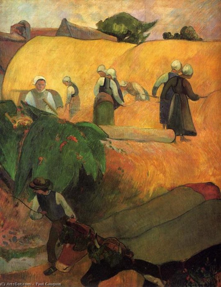 Haymaking In Brittany — Eugène Henri Paul Gauguin