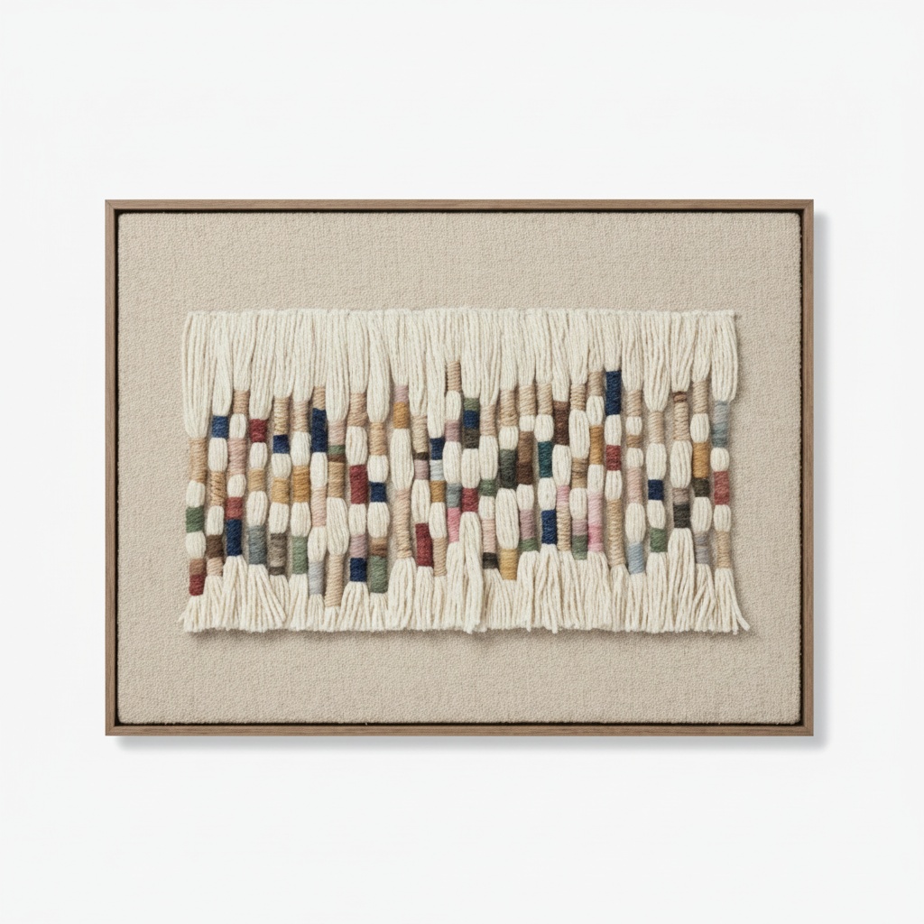 Handwoven Textured Fiber Wall Hanging