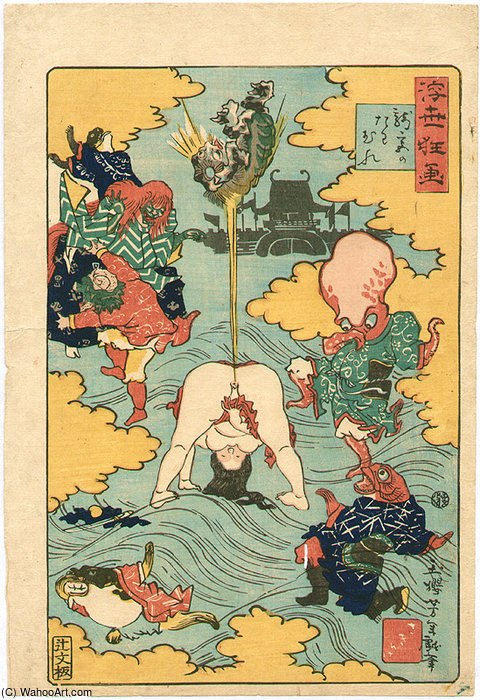 Abalone Diver In Dragon Palace — Tsukioka Yoshitoshi