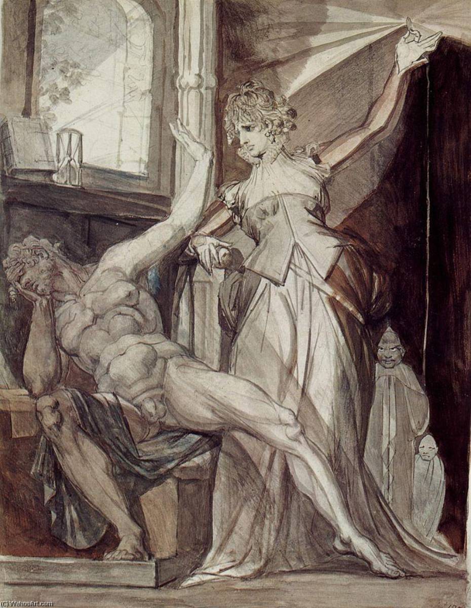 Kriemhild Zeigt Gunther Im Gefängnis Den Nibelungenring — Johann Heinrich Füssli