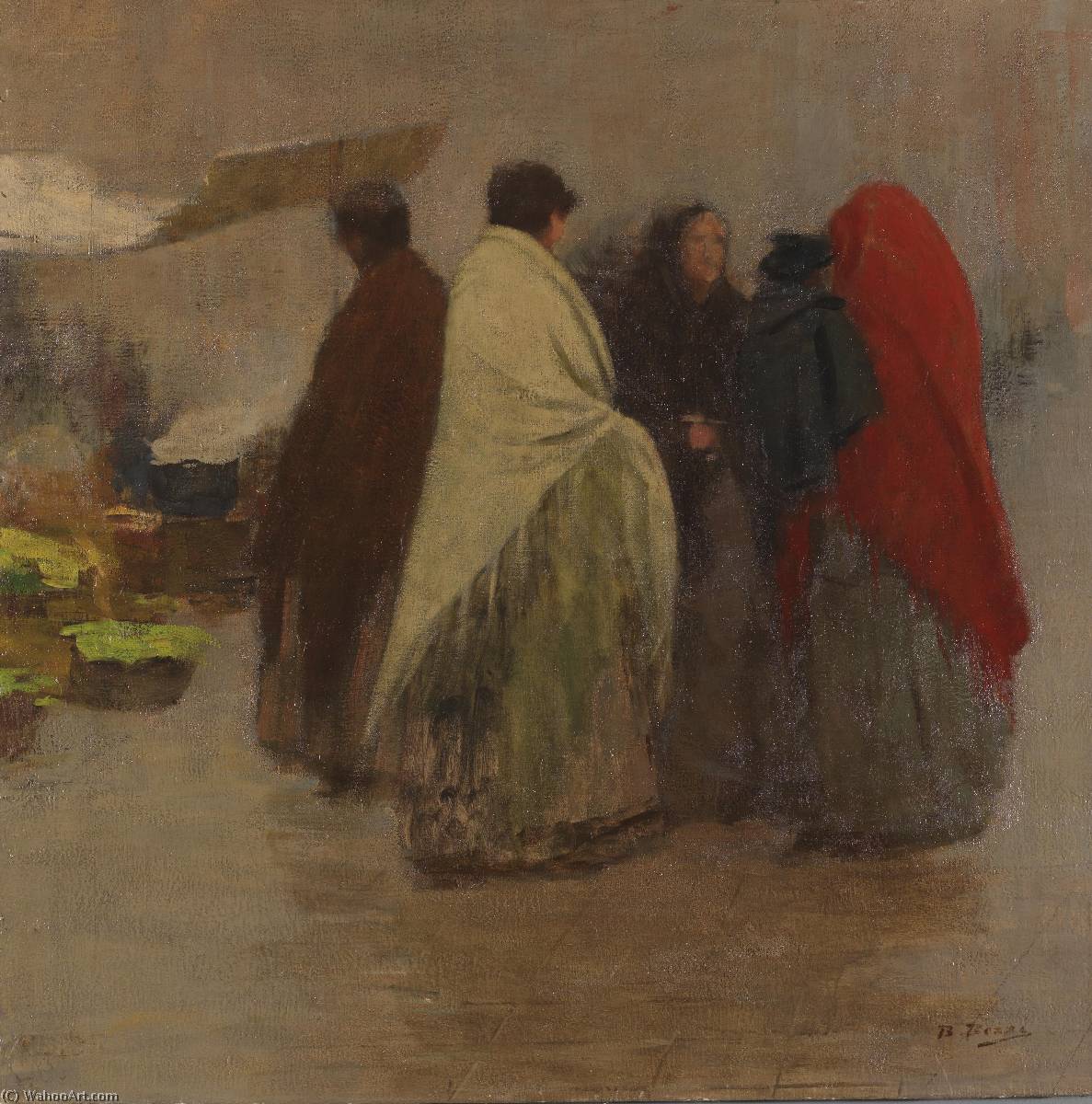 Italiano Mercato Di Santa Margherita (donne Al Mercato) — Bartolomeo Bezzi