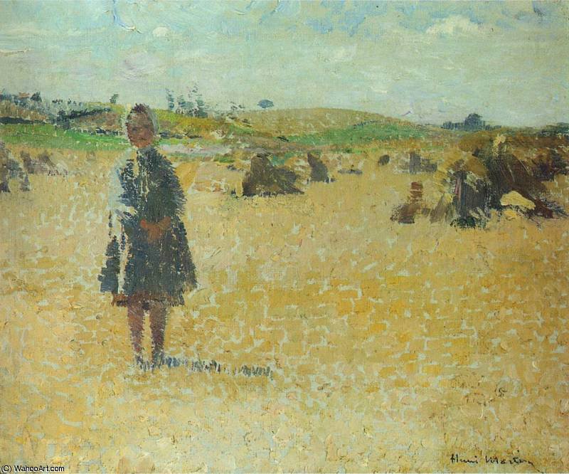 Young Girl In The Fields — Henri Jean Guillaume Martin