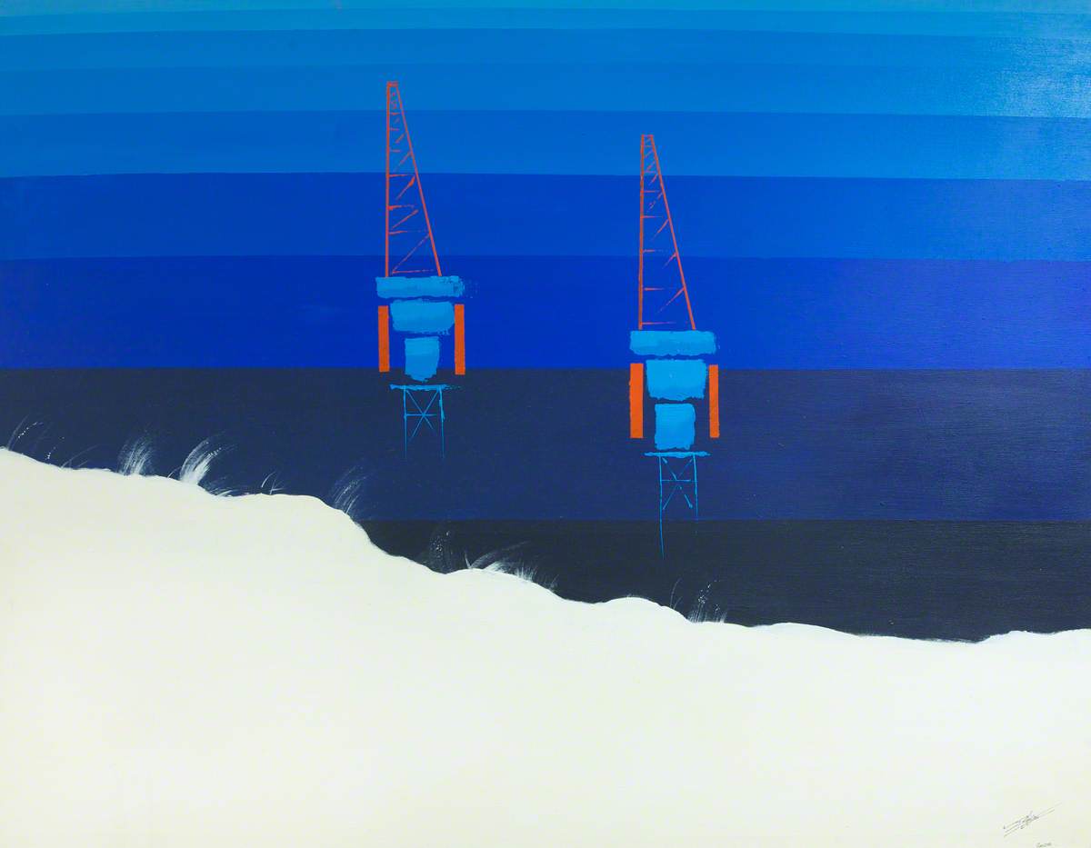 Cranes Triptych (centre Panel) — James Isles