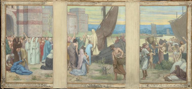 Sainte Geneviève Ravitaillant Paris — Pierre Cécile Puvis De Chavannes