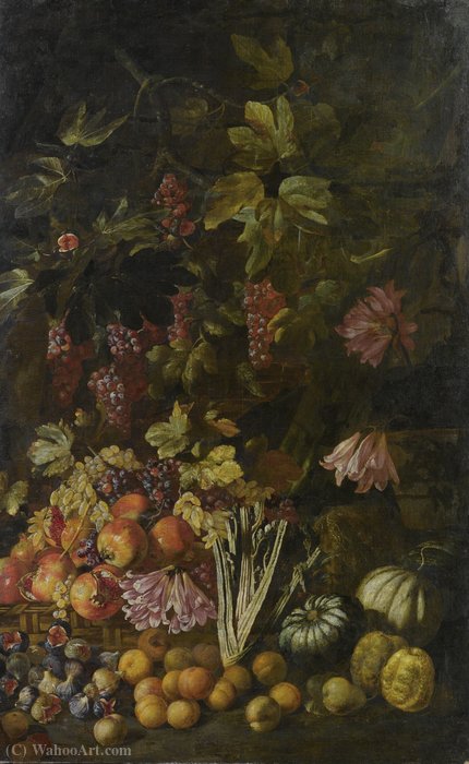 Still Life Of Flowers And Fruits — Giovanni Battista Ruoppolo