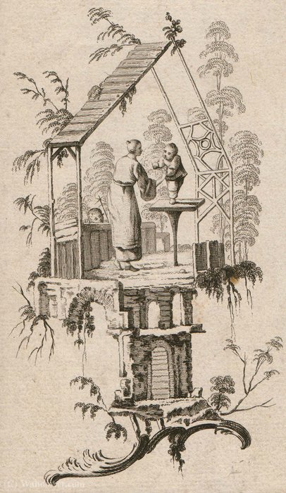 A Decorative Plate, French Rococo Art — Jean-baptiste Pillement