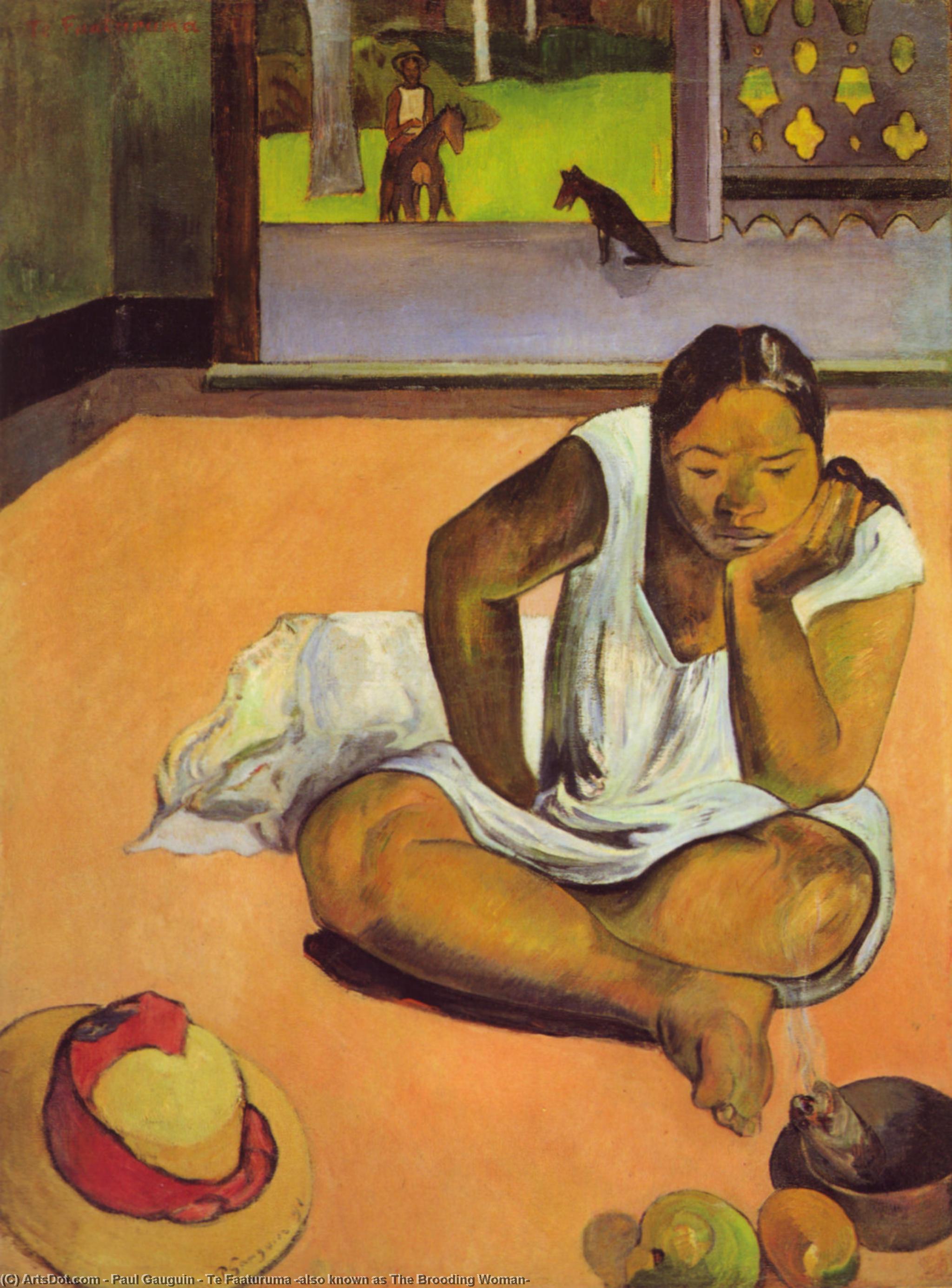 Te Faaturuma (also Known As The Brooding Woman) — Eugène Henri Paul Gauguin