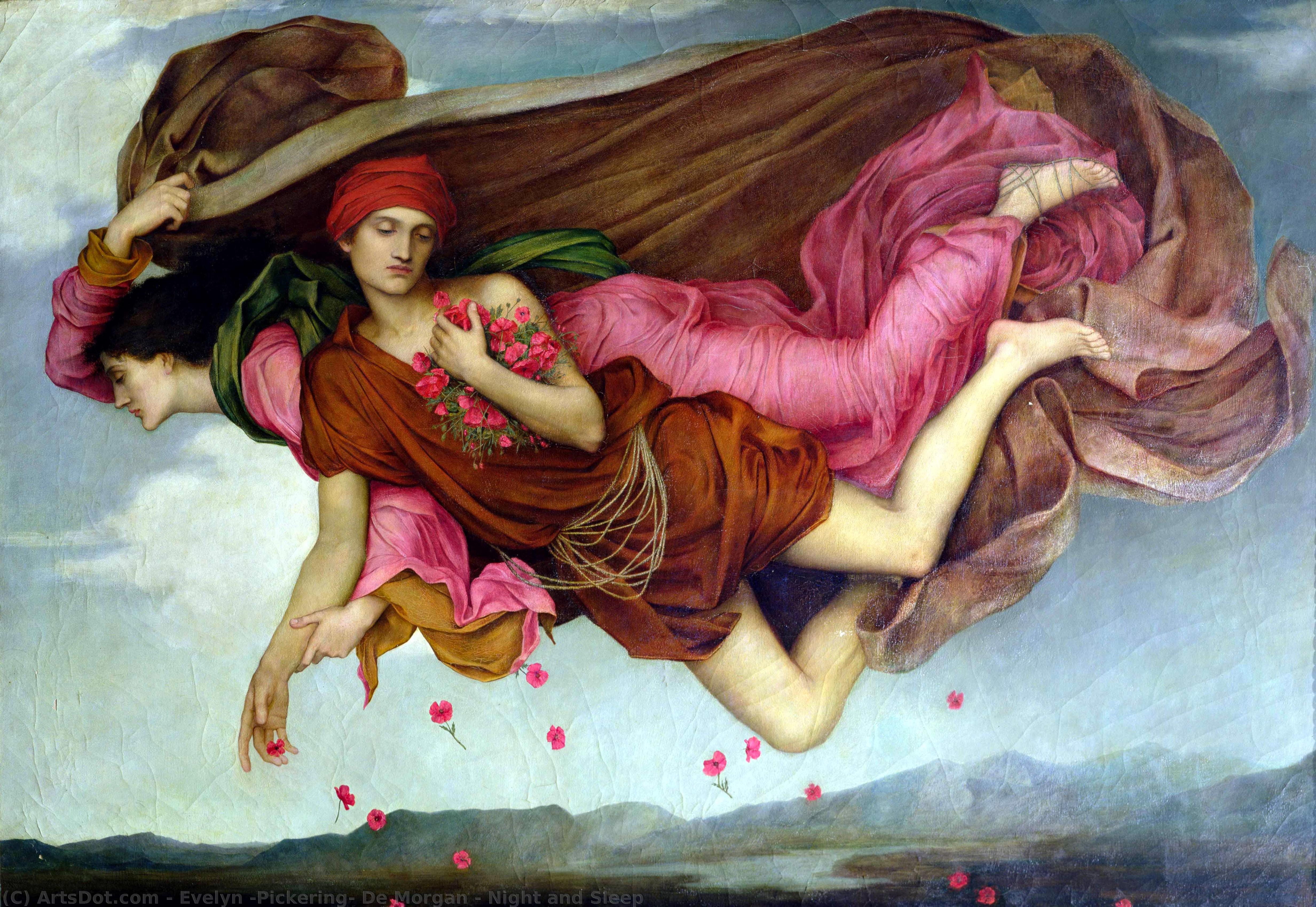 Night And Sleep — Evelyn De Morgan Née Pickering