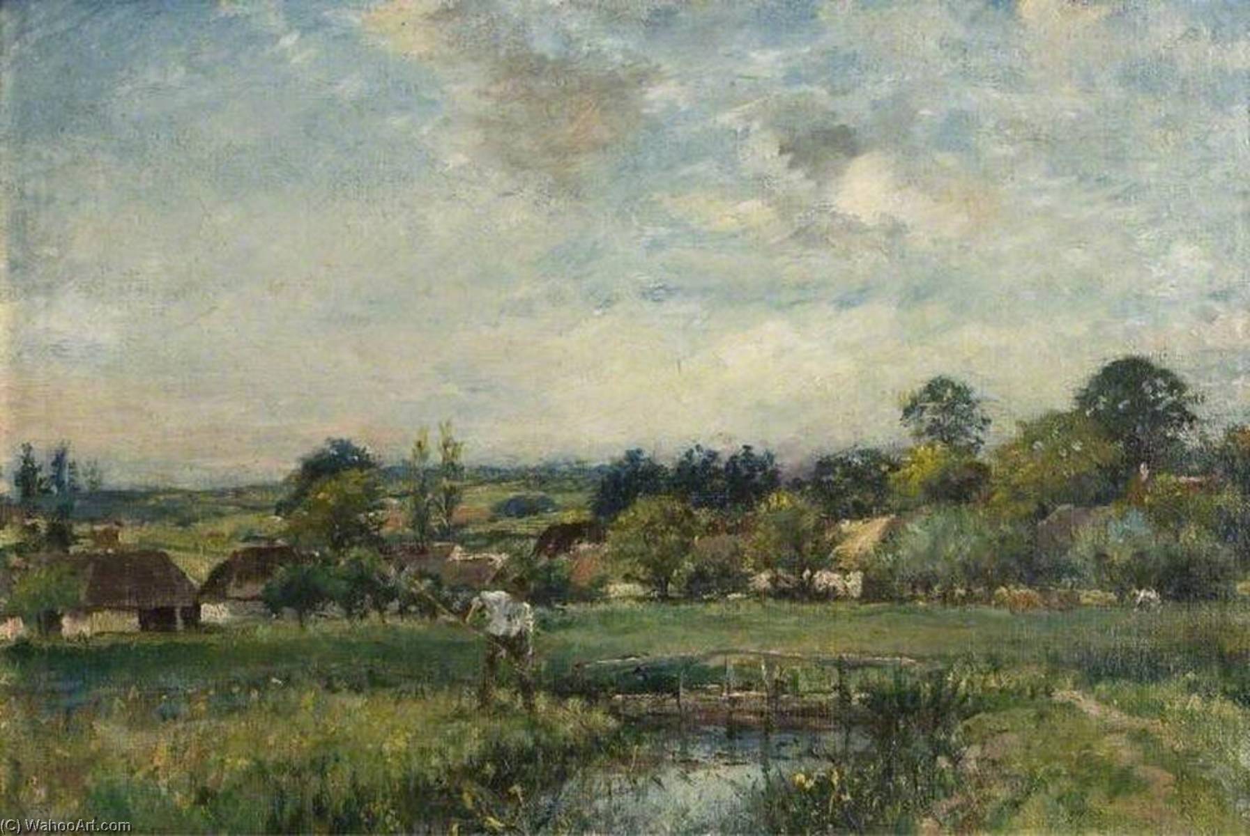 Landscape With A Stream, Chantreuil, France — William Mark Fisher