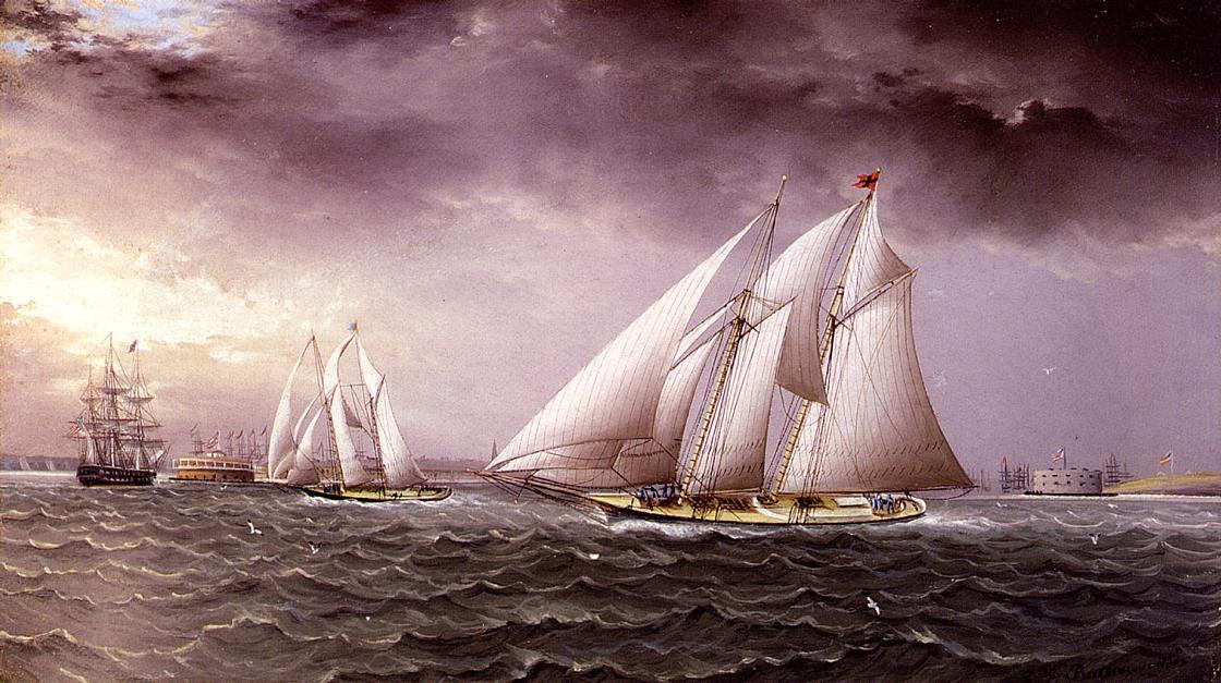 Schooner Race In New York Harbor — James Edward Buttersworth