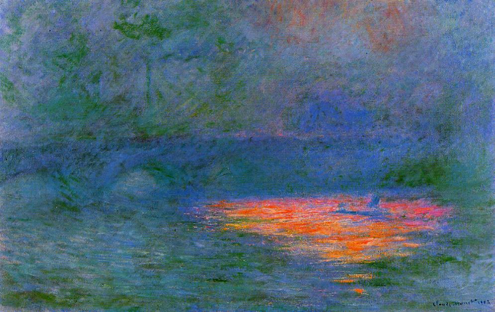 Waterloo Bridge, Misty Weather — Claude Monet