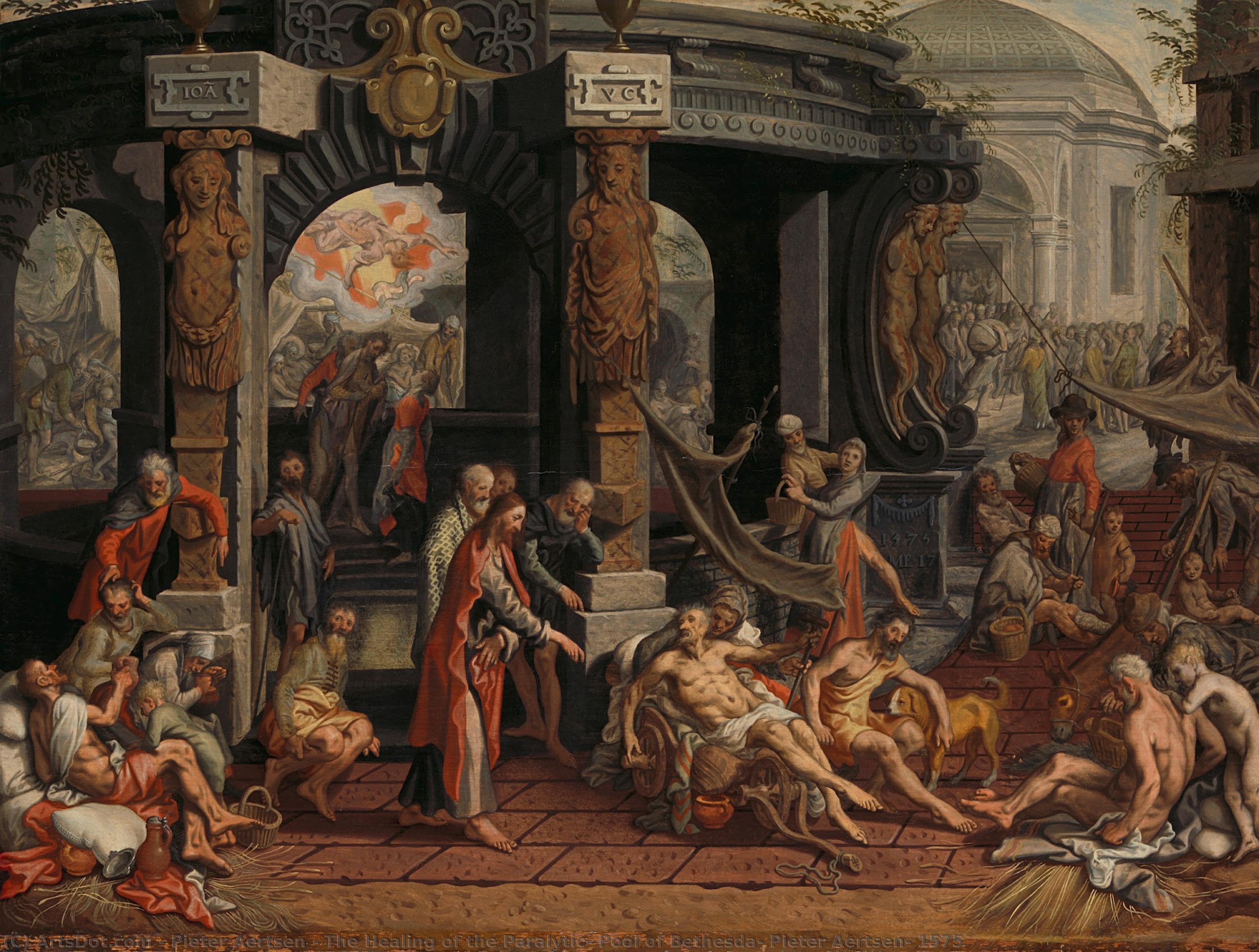 The Healing Of The Paralytic, Pool Of Bethesda, Pieter Aertsen, 1575 — Pieter Aertsen