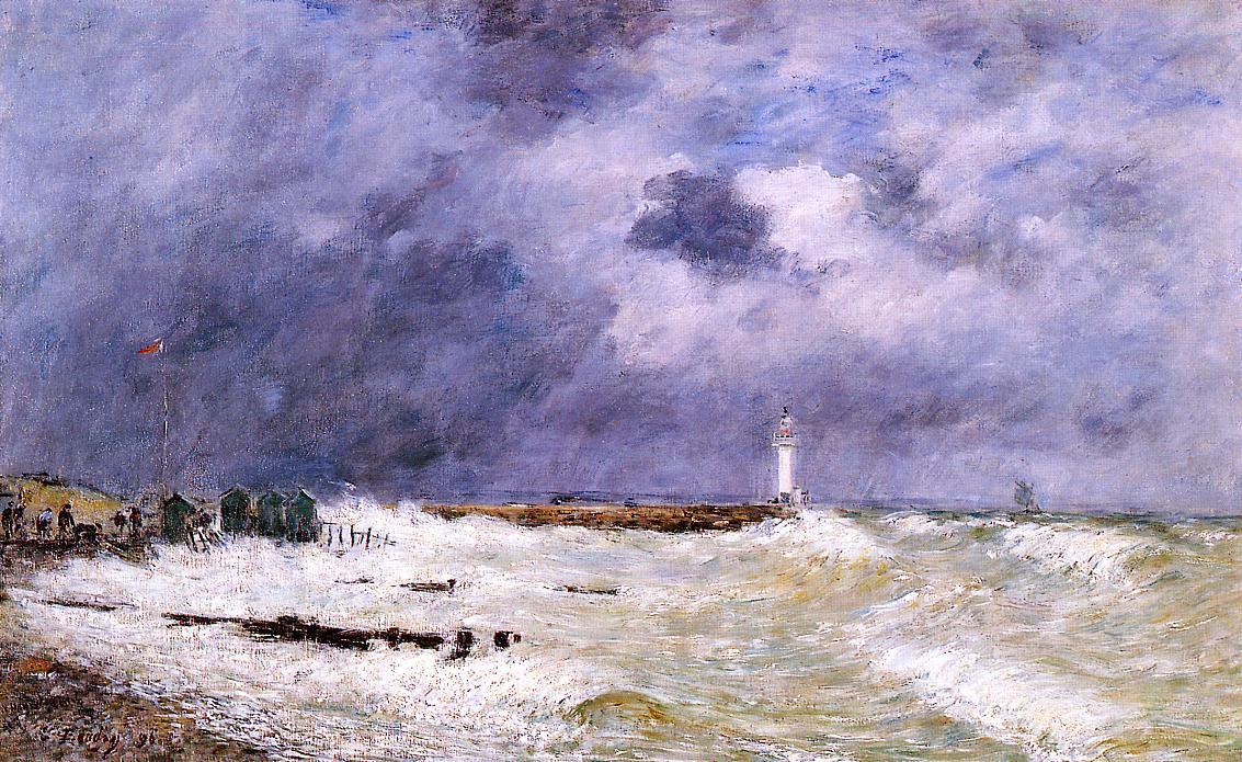 Le Havre. Heavy Winds Off Of Frascati. — Eugène Louis Boudin