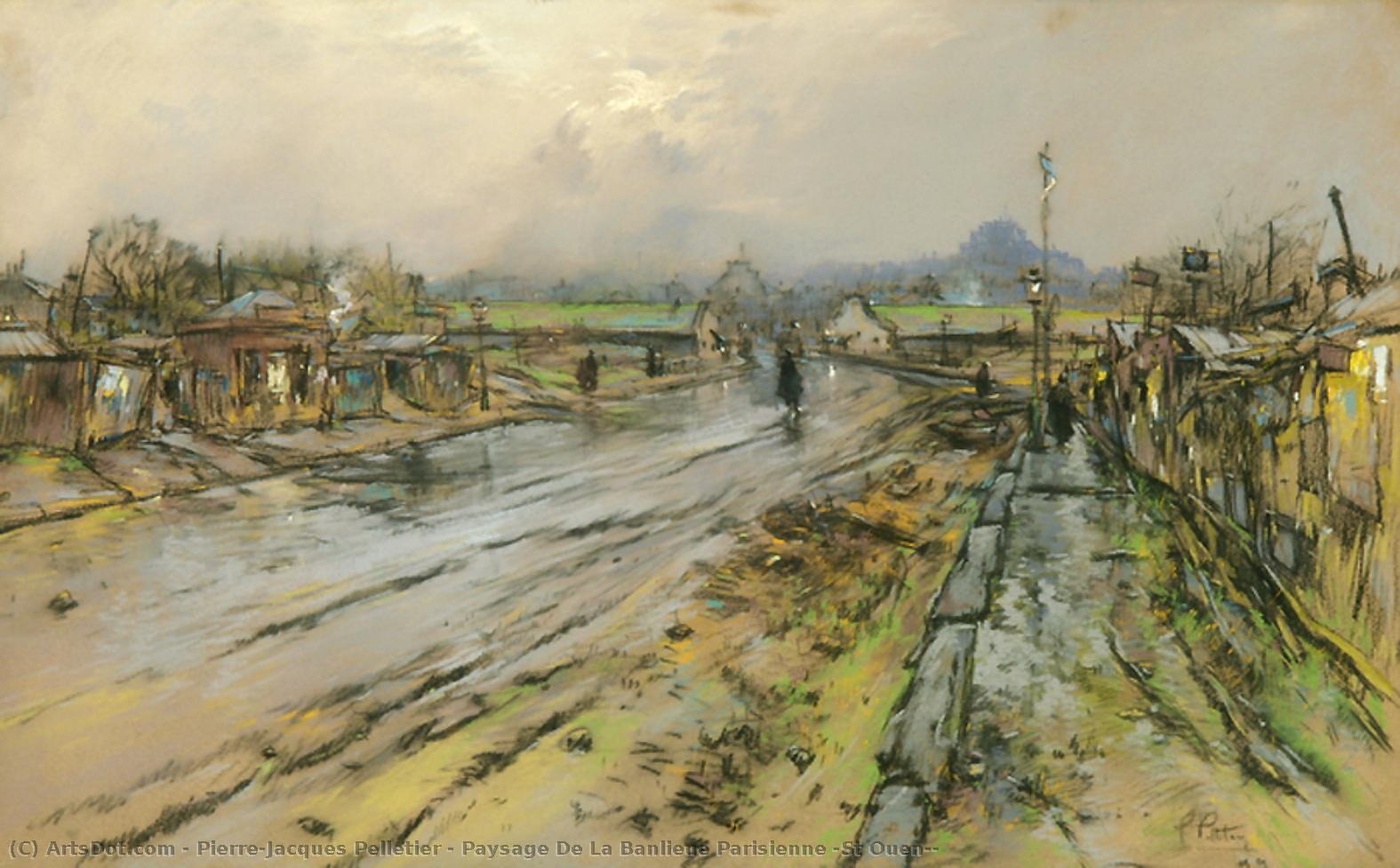 Paysage De La Banlieue Parisienne (st Ouen?) — Pierre Jacques Pelletier
