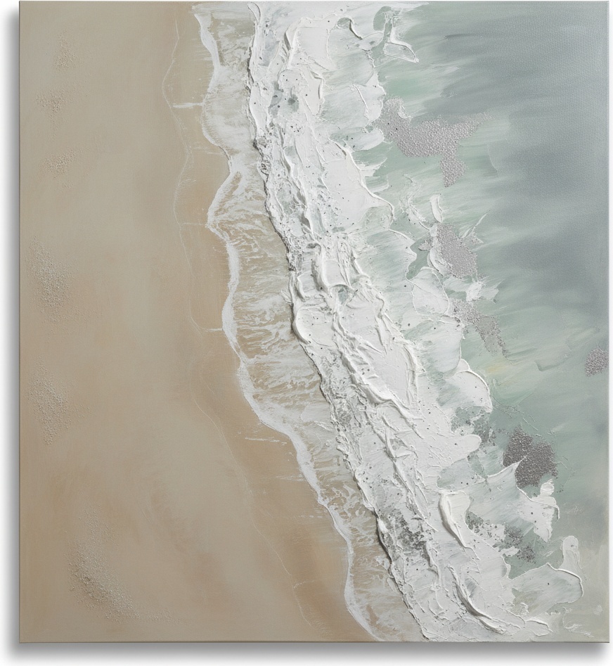 Ephemeral Tide: A Meditative Study Of Sculptural Foam And Coastal Serenity — Laurent Roche