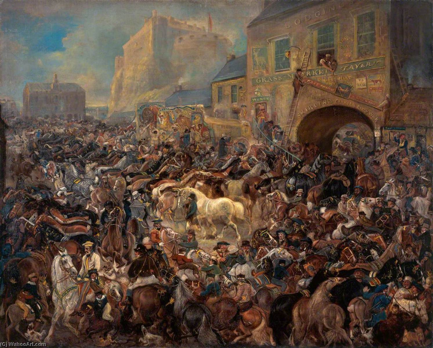 The Horse Fair In The Grassmarket, Edinburgh — James Howe
