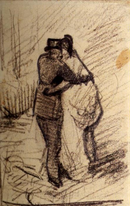A Man And A Woman Seen From The Back — Vincent Willem Van Gogh