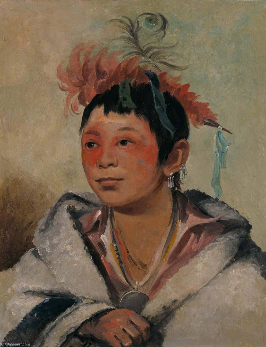 Aú Nah Kwet To Hau Páy O, One Sitting In The Clouds, A Boy — George Catlin