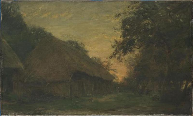 Soleil Couchant A Honfleur — Adolphe Félix Cals