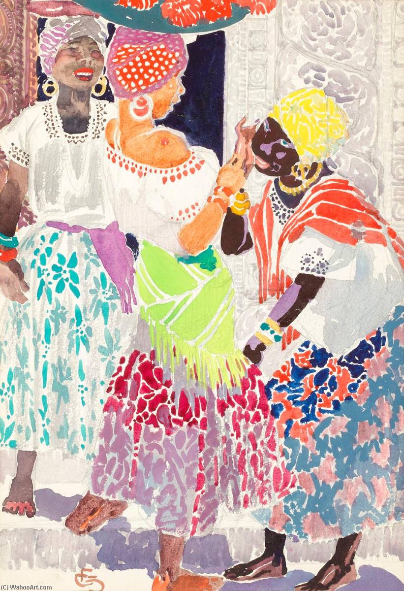 Women In Regional Costume, Brazil — Carl Folke Sahlin
