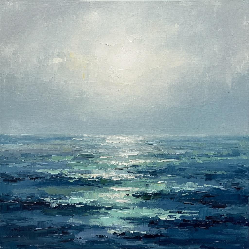 Ephemeral Veil Over Indigo Depths: A Study In Atmospheric Resonance — Christian Noiret