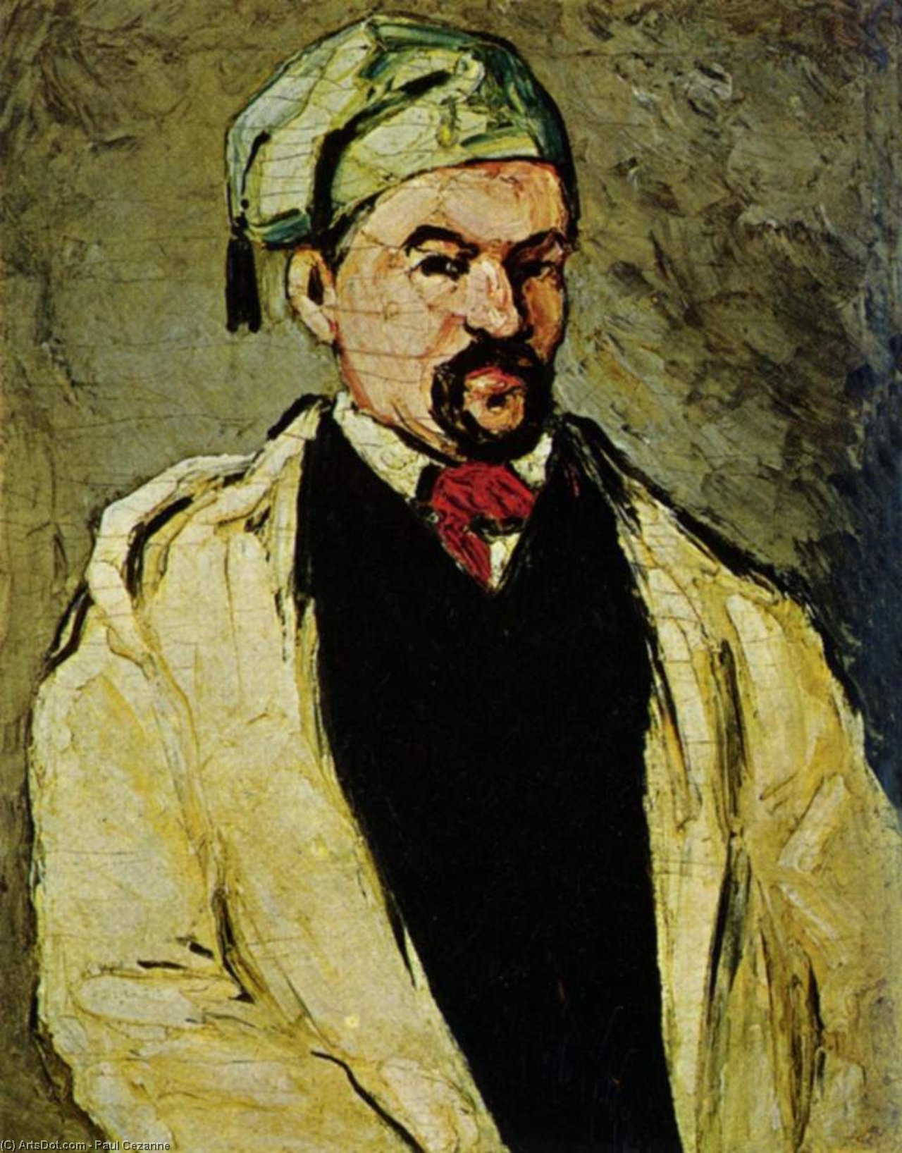 Portrait Of A Man In A Blue Cap, Oder Großvater Dominique — Paul Cézanne