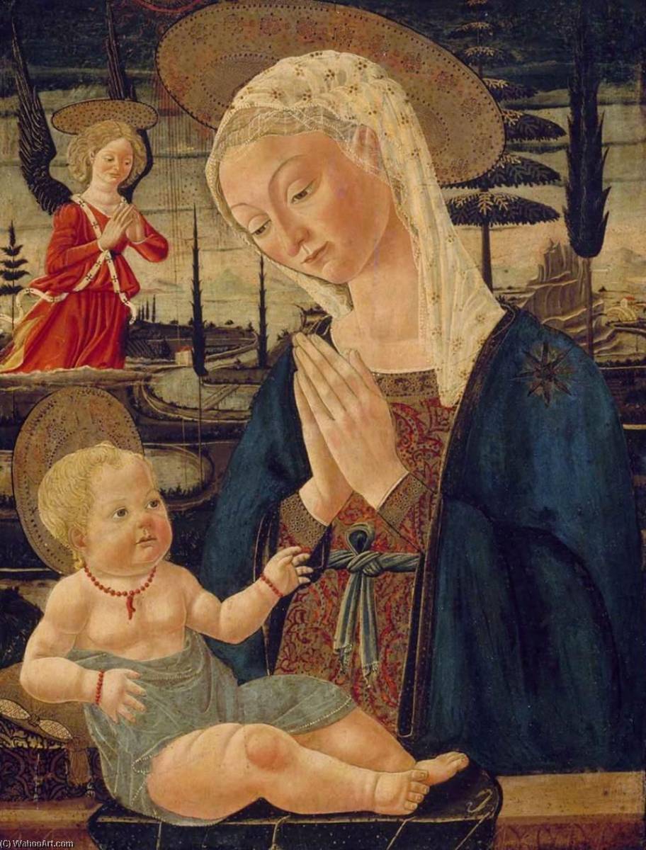 Virgin And Child With An Angel — Bernardo Di Stefano Rosselli