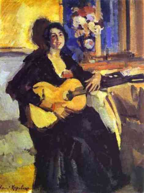 Lady With Guitar — Konstantin Alexeievitch Korovin