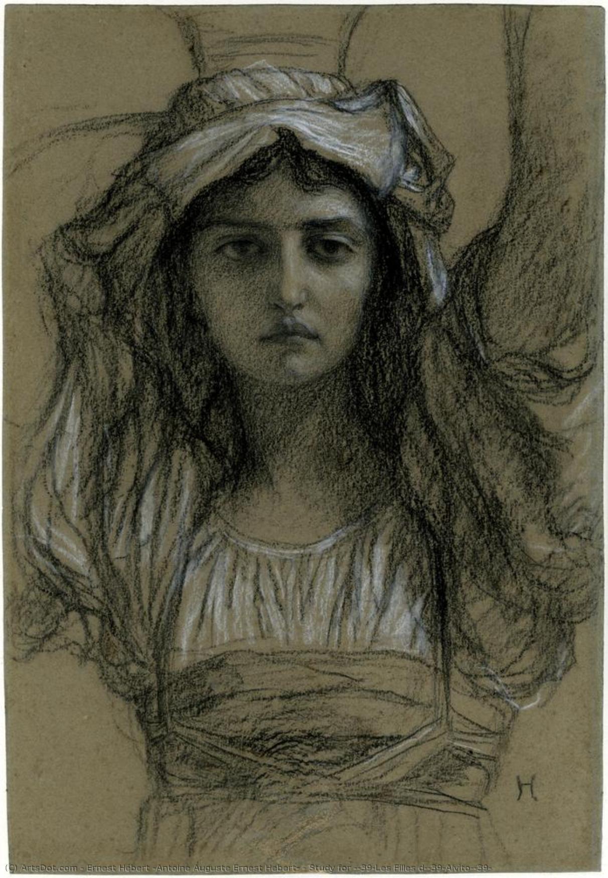 Study For 'les Filles D'alvito' — Эрнест Эбер