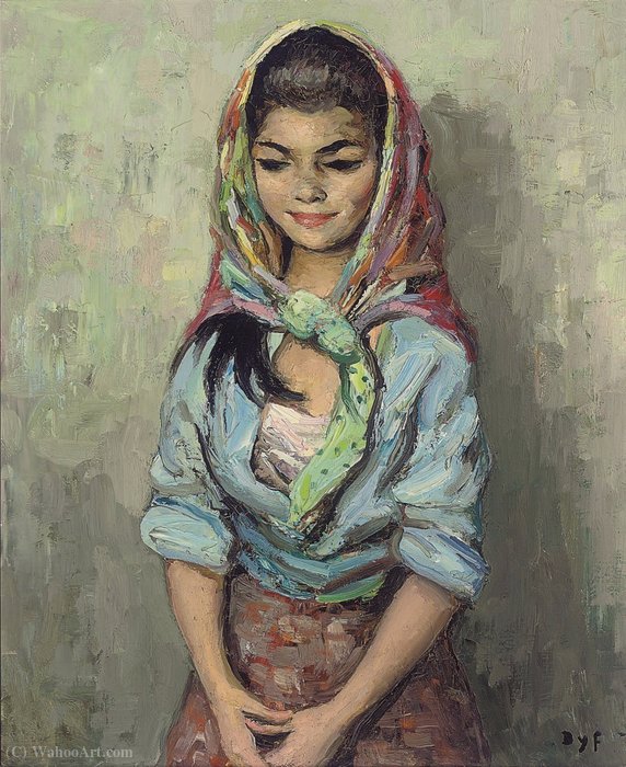 Gypsy Girl In A Shawl, (1964) — Marcel Dyf