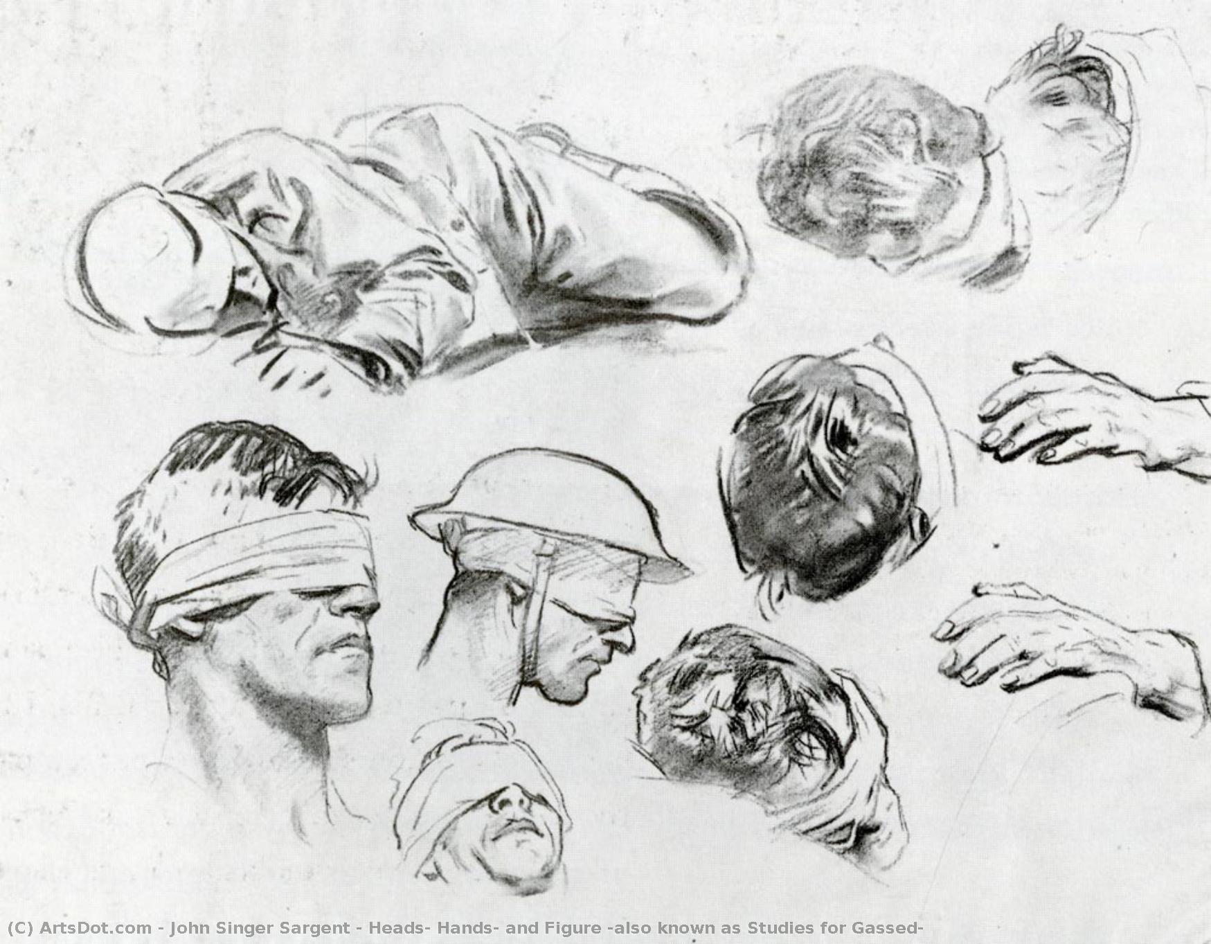Heads, Hands, And Figure (also Known As Studies For Gassed) — John Singer Sargent