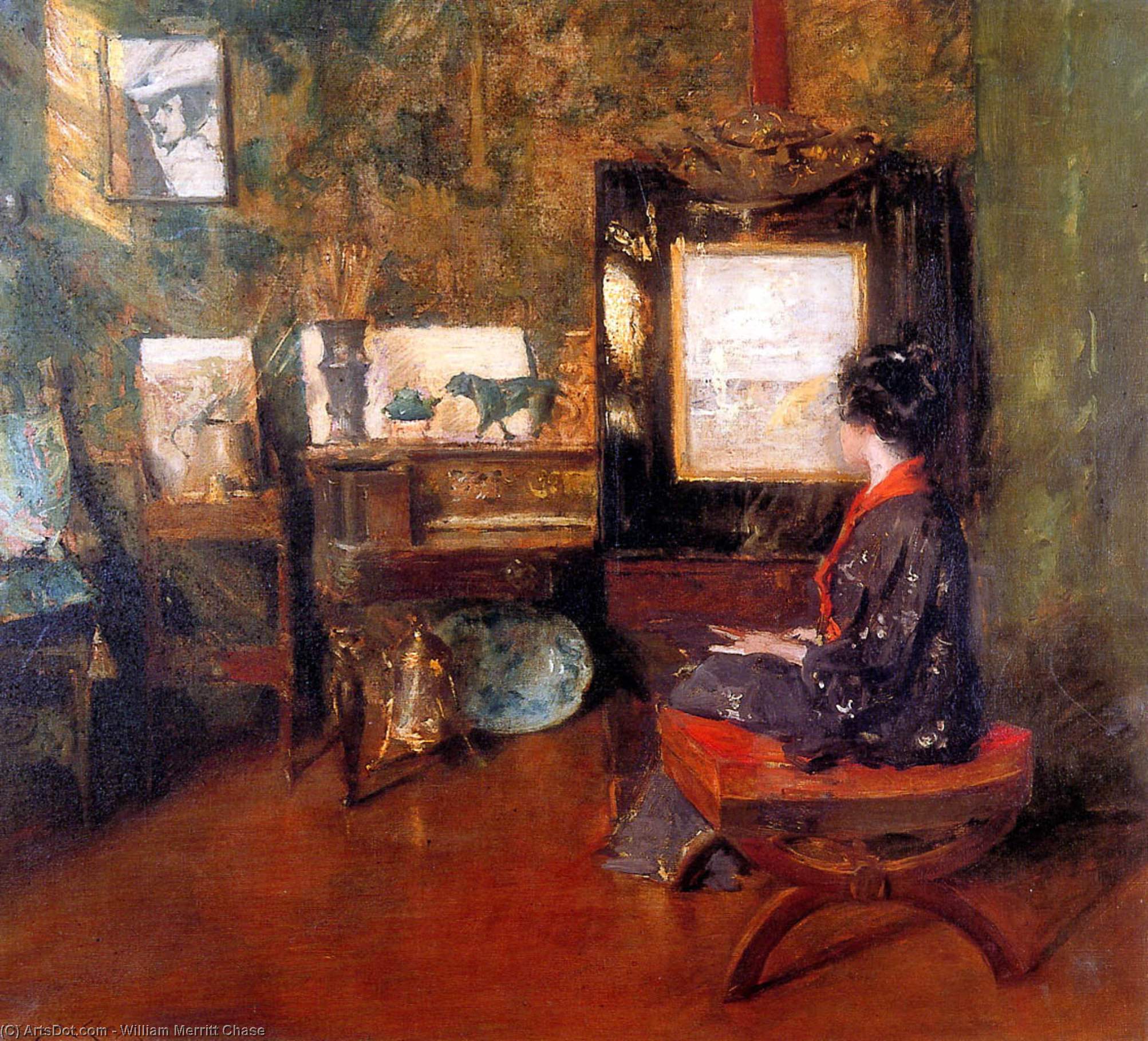 Alice In Studio In Shinnecock Long Island Sun — William Merritt Chase