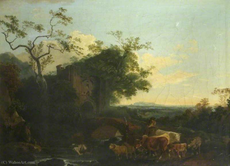 Landscape With Gateway And Cattle — Филип Джеймс Де Лутерборг