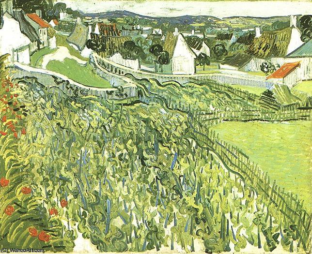 Vignes Avec Vue Sur Auvers — Vincent Willem Van Gogh