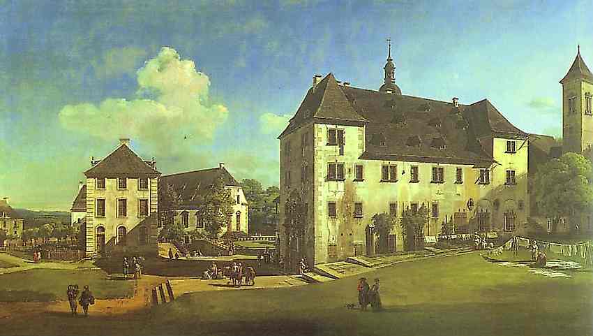 Courtyard Of The Castle At Koningstein From The South — Bernardo Bellotto