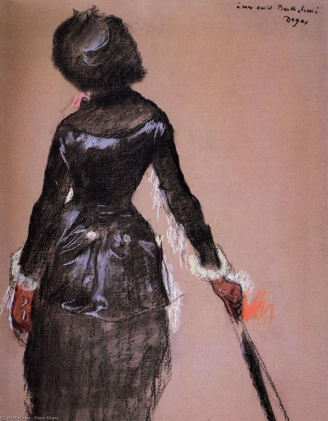 Mary Cassatt At The Louvre (study) — Edgar Degas