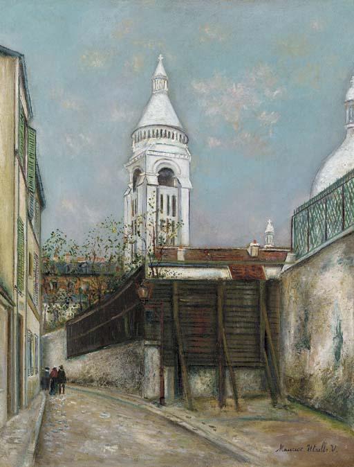 The Saint-vincent Street And The Sacré-coeur — Maurice Utrillo
