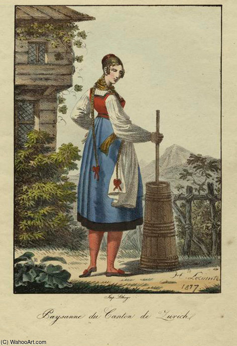 Farmer's Wife From The Canton Of Zurich In The Year — Charles Emile Hippolyte Lecomte Vernet