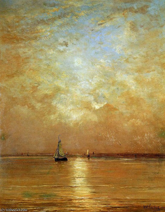 Sunset At Scheveningen Sun — Hendrik Willem Mesdag