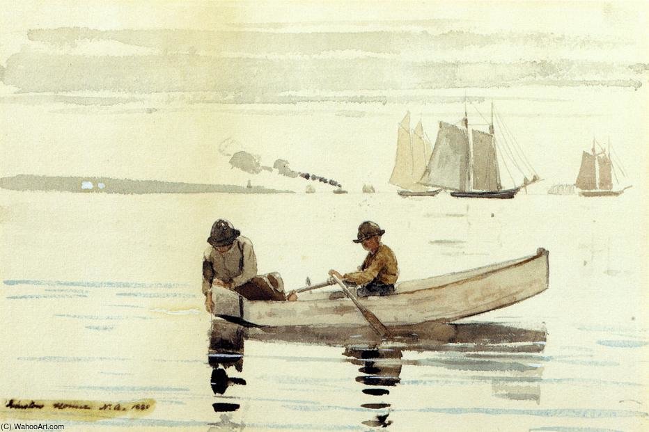 Boys Fishing Gloucester Harbor — Winslow Homer